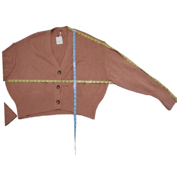 FREE PEOPLE Slouchy Oversized Button-Down Cardigan Sweater Grandpacore Cozy Sz S - Picture 12 of 12